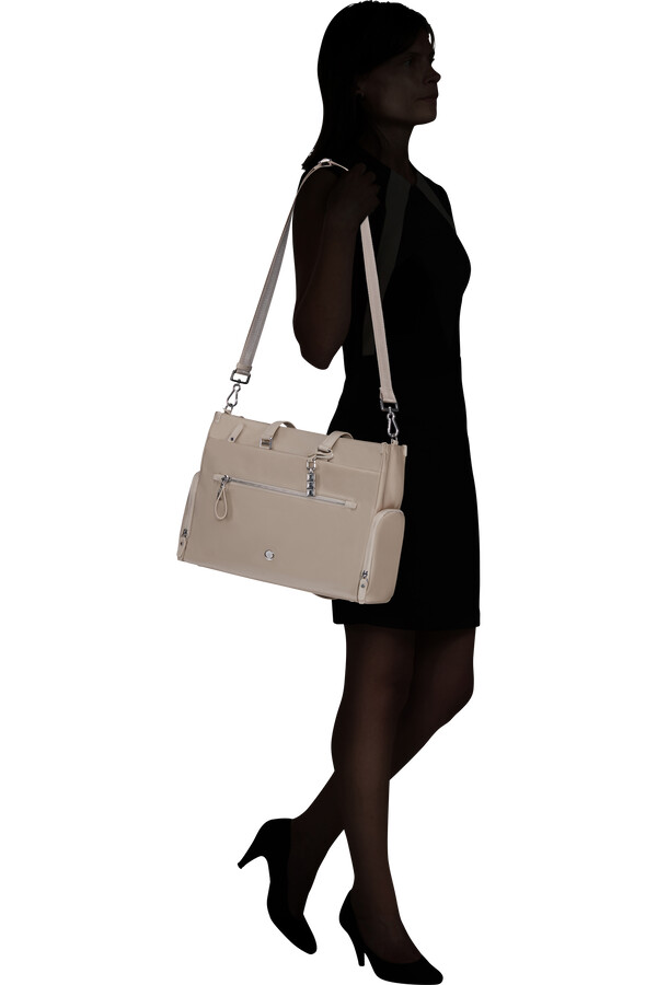 karissa evo tote 14.1 sand beige