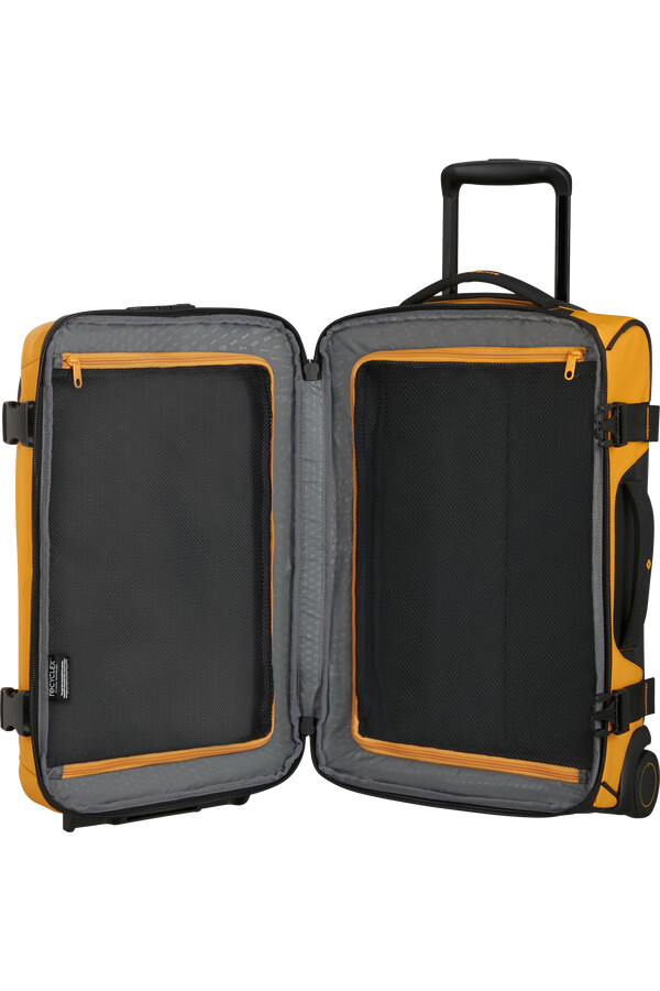 ecodiver duffle με ρόδες διπλού σκελετού 55cm κίτρινο