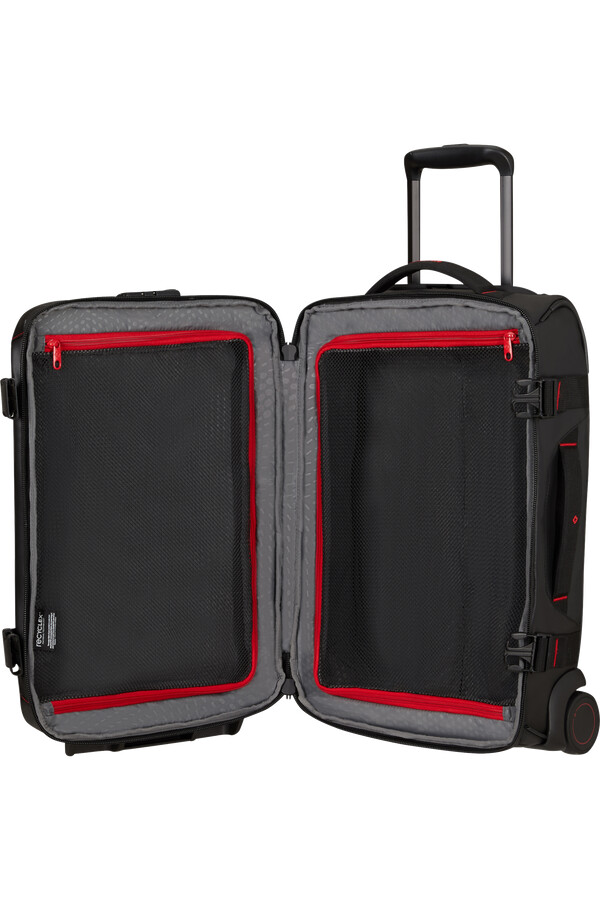 ecodiver duffle με ρόδες διπλό πλαίσιο 55cm μαύρο
